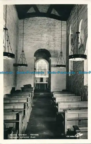 R024003 Sächsische Kirche. Escomb. Innenraum Blick nach Osten. Walter Scott. Nr CC859. RP