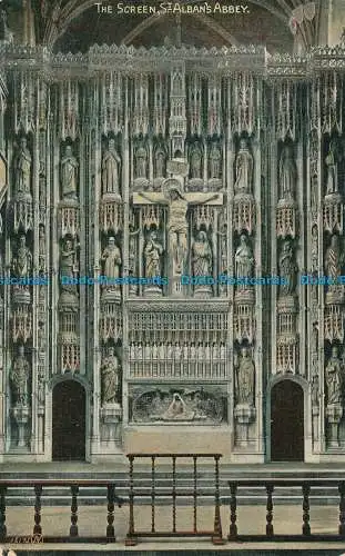R024012 Der Bildschirm. St. Albans Abbey. Valentinstag. 1907