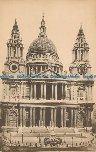 R025501 London. St. Pauls Cathedral. Westfront. C. F. Castle. Lesco