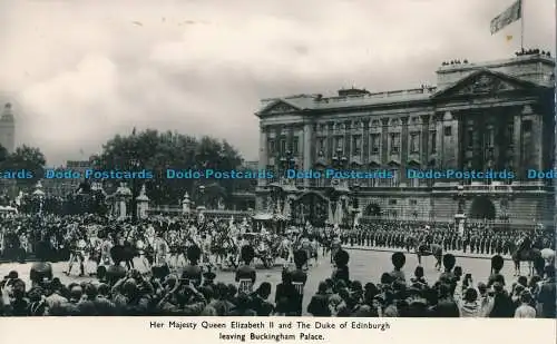 R025262 Her Majesty Queen Elizabeth II and The Duke of Edinburgh Leaving Bucking