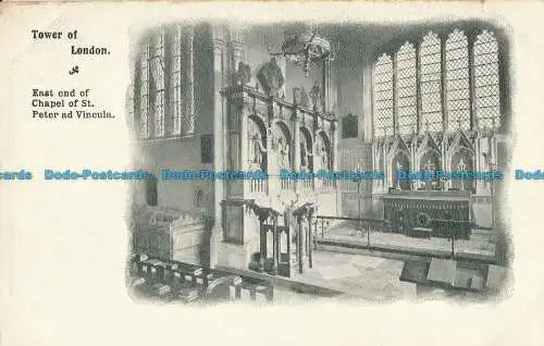 R025701 Tower of London. East End der Kapelle St. Peter ad Vincula. Gummistiefel