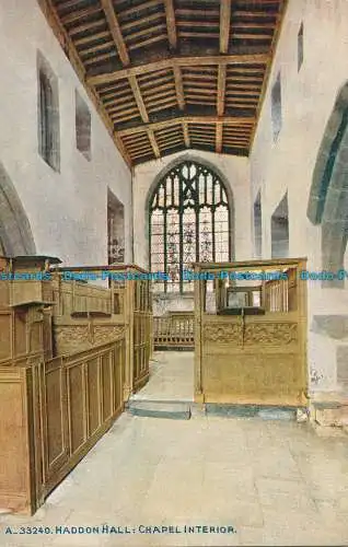 R025824 Haddon Hall. Kapelleninnenraum. Photochrom. Celesque. Nr A.33240