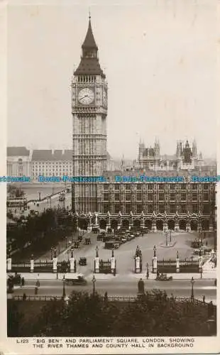 R025919 Big Ben und Parliament Square. London zeigt die Themse und Graf