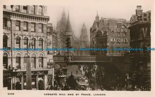 R025941 Ludgate Hill und St. Pauls. London. Kingsway. RP