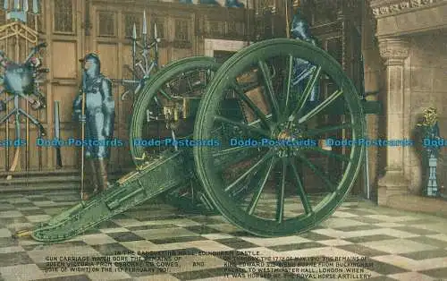 R026016 im Festsaal. Edinburgh Castle. Waffenwagen. Francis Caird In