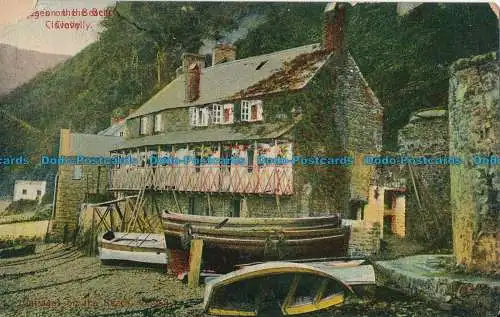 R026030 Cottages on the Beach. Clovelly. E.S. London