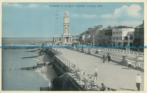 R026276 Parade und Uhrturm. Herne Bay. Dennis. 1961