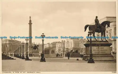 R026386 Liverpool. Ein Blick in die St. Georges Hall. Photochrom. Nr 71665