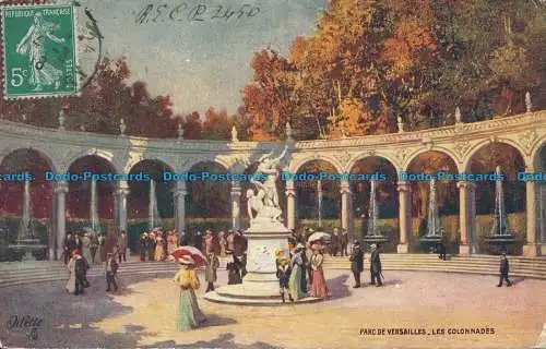 R026403 Parc de Versailles. Les Colonnades. stecken. Oilette. 1918