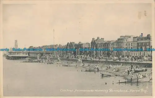 R026917 Central Promenade zeigt Musikpavillon. Herne Bay. M. und L. National. 1953