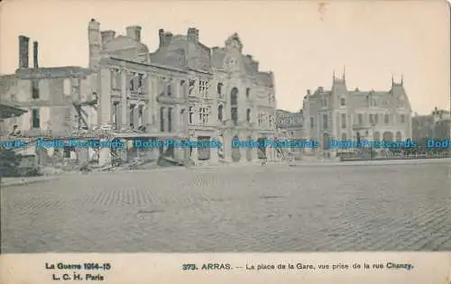 R027854 Arras. La Place de la Gare Vue prise de la Rue Chanzy. Alary Ruelle