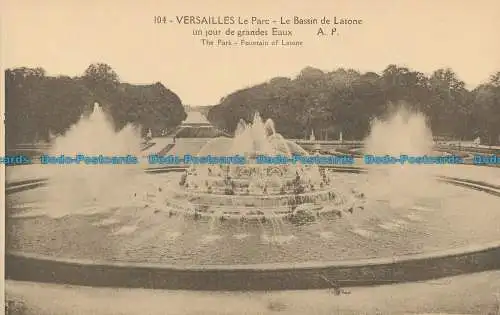 R028630 Versailles Le Parc. Der Park. Brunnen von Latone. A. Papeghin. Nr 104