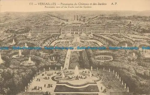 R028638 Versailles. Panoramablick auf das Schloss und die Gärten. A. Papeghin. N