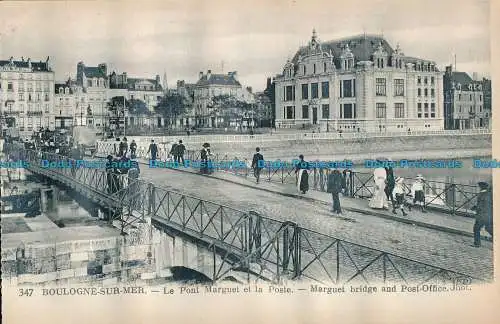 R028683 Boulogne sur Mer. Marguet Bridge und Postamt. Neurdein Freres. Nr 34