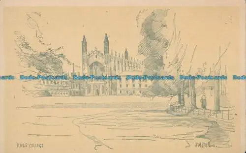 R029242 Kings College. W. Heffer. Bleistiftzeichnung