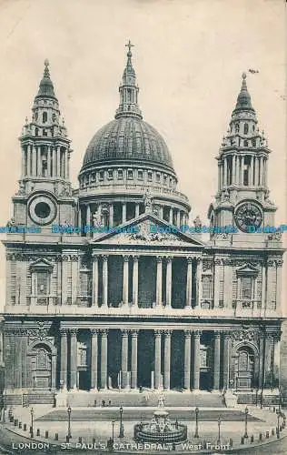 R029351 London. St. Pauls Cathedral. Westfront. 1930