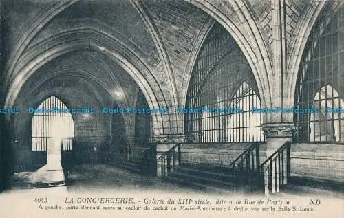 R028894 La Conciergerie. Galerie du XIII Siecle dite la Rue de Paris. Levy et Ne