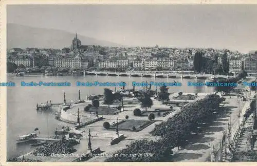 R030039 Geneve. Quai du Mont Blanc et Vue sur la Ville. Jaeger