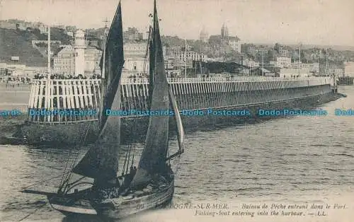 R011175 Boulogne sur Mer. Fischerboot Einfahrt in den Hafen. Levy Fils