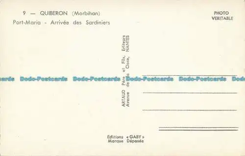 R011178 Quiberon. Morbihan. Port Maria. Ankunft des Sardiniers. Artaud Pere. RP