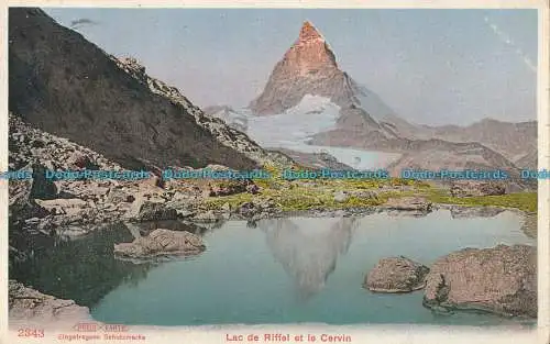 R011439 Lac de Riffel et le Cervin. 1908