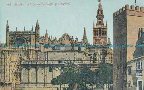 R011455 Sevilla. Plaza del Triunfo y Catedral. Abelardo Linares