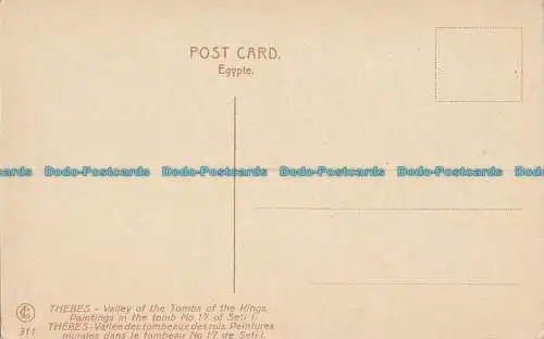R011480 Theben. Tal der Gräber der Könige. Gemälde im Grab Nr 17 von