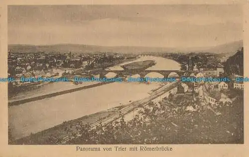 R011482 Panorama von Trier mit Romerbrücke. Karl Rud. Bremer