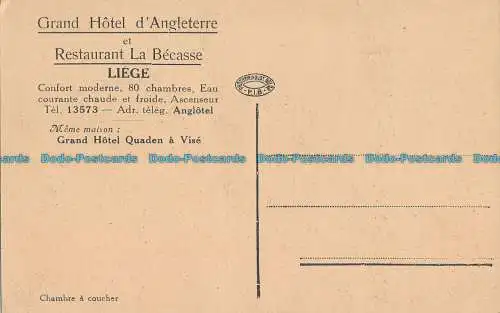 R011245 Grand Hotel d Angleterre et Restaurant La Becasse. Lüttich