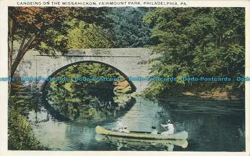 R011488 Kanufahren auf dem Wissahickon. Fairmount Park. Philadelphia. Pa