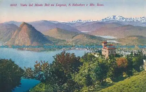 R011644 Vista dal Monte Breu Lugano S. Salvatore e Mte. Rosa. Paul Beder
