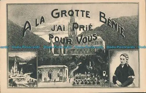 R011660 Grotte Benie Jai Prie Pour Vous. Lourdes. P. Doucet