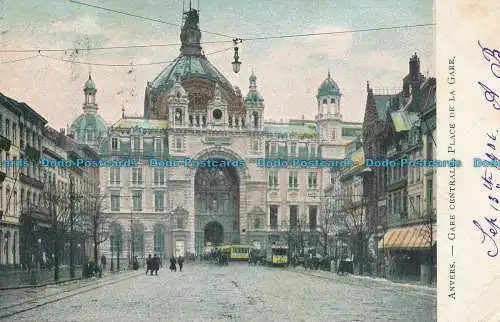 R011670 Anvers. Gare Centrale. Place de la Gare. 1906