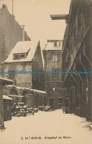 R011989 Alt Berlin. Krogelhof im Winter. Alt Berlin
