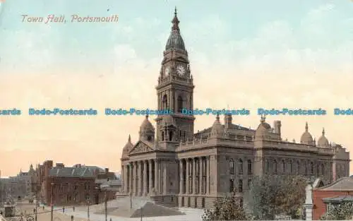 R097347 Rathaus. Portsmouth. Handleys Serie. 1909
