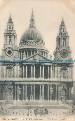 R096816 London. St Pauls Cathedral. Westfront. LL. Nr 259