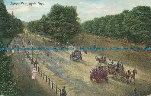 R097410 Rotten Row. Hyde Park. B. B. London. 1906