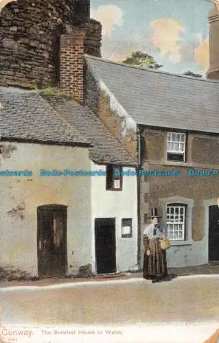 R096886 Conway. Das kleinste Haus in Wales. Pfau. Autochrom