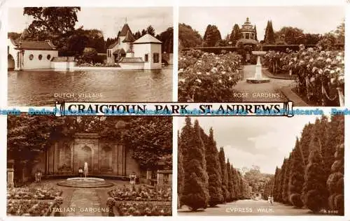 R096922 Craigtoun Park. St. Andrews. Mehrfachansicht. Valentinstag. RP. 1957