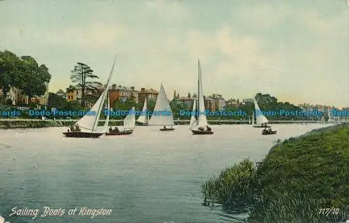 R098078 Segelboote in Kingston. Spiegel. 1906