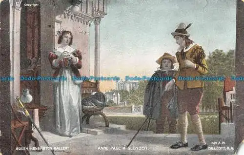 R097135 South Kensington Gallery. Anne Page und schlank. A. W. Callcott. Die Sta