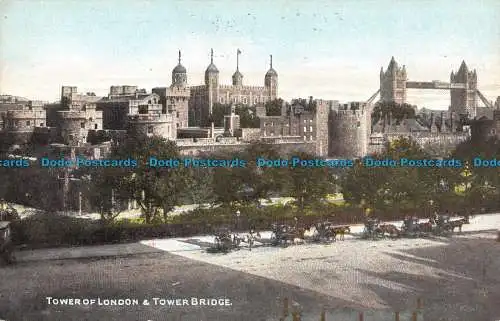 R097272 Tower of London und Tower Bridge. D. C. Thomson