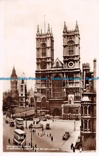 R097896 Westminster Abbey. St. Margarets Kirche und Big Ben. London. RP