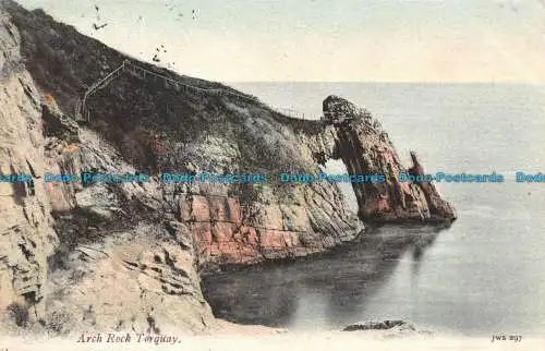 R099040 Arch Rock Torquay. JWS. 1906