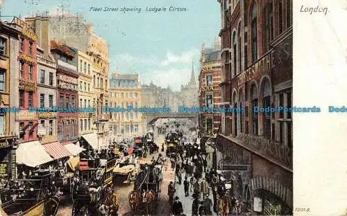 R098748 Fleet Street zeigt Ludgate Circus. London. Hartmann