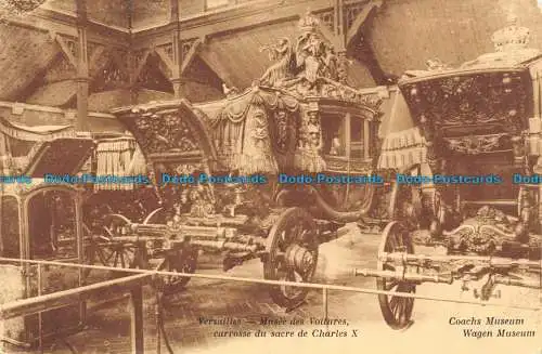 R100035 Versailles. Musee des Voitures carrosse du sacre de Charles X. Coachs Mu