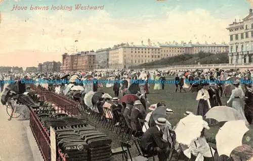 R100530 Hove Lawns mit Blick nach Westen. Bildzentrum Serie. 1909