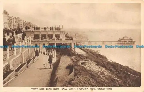 R100083 West Side Leas Cliff Hall mit Victoria Pier. Folkestone. B. B. London.