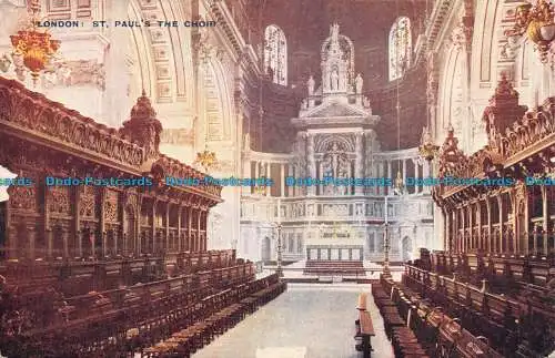 R099356 London. St. Pauls The Choir. Serie Celesque. Photochrom