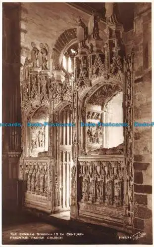 R100607 The Kirkham Screen 15th Century. Paignton Parish Church. Walter Scott. R